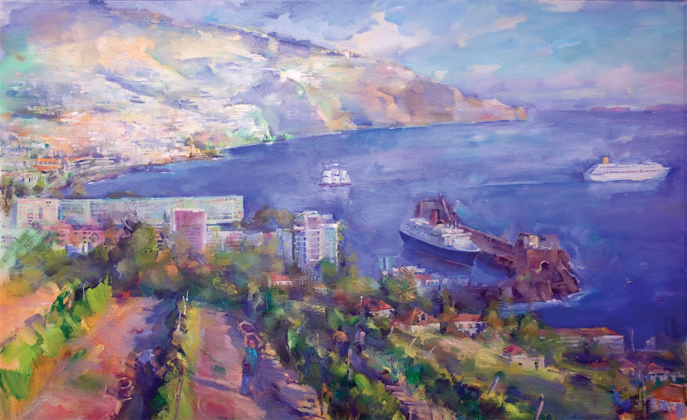 Painting of Funchal and harbour